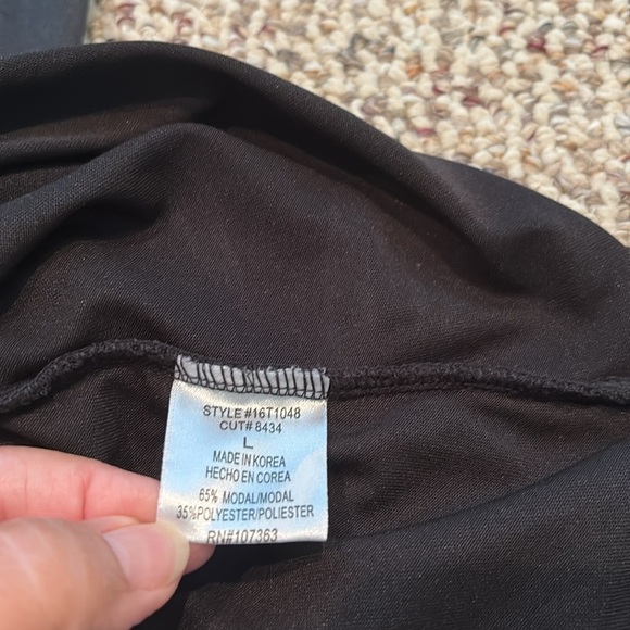 DNA Black Wrap Look Ruched Top With V Neckline. Large - Picture 6 of 9